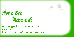 anita marek business card